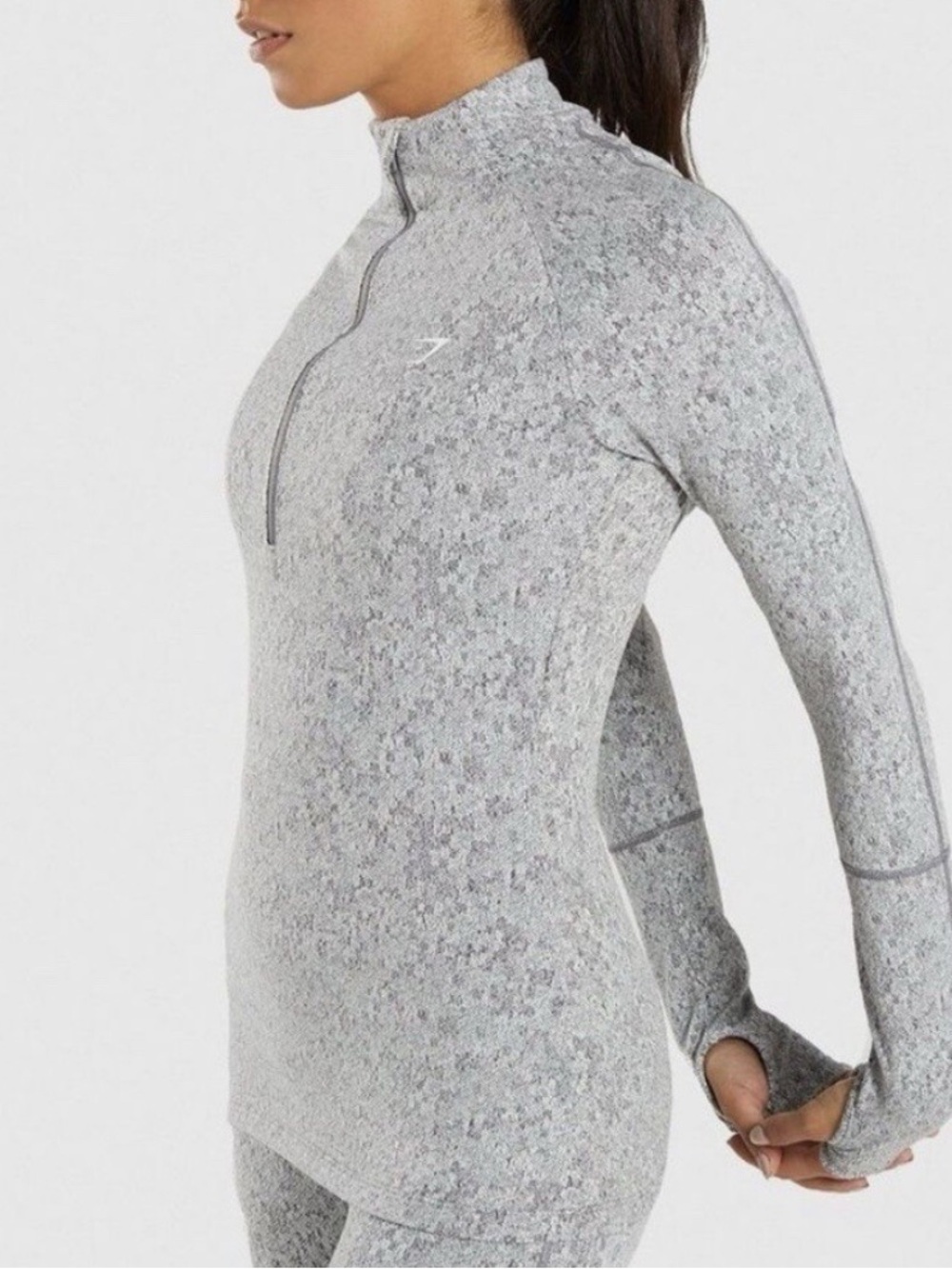 Gymshark Fleur Textured Set in a Light Blue Pattern